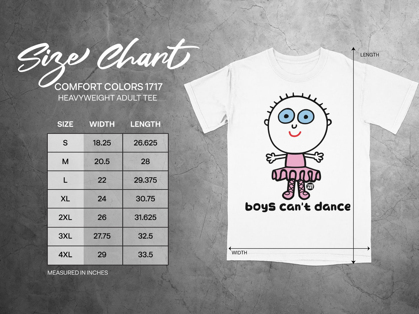 Boys Can't Dance Graphic Tee Multiple Sizes Available