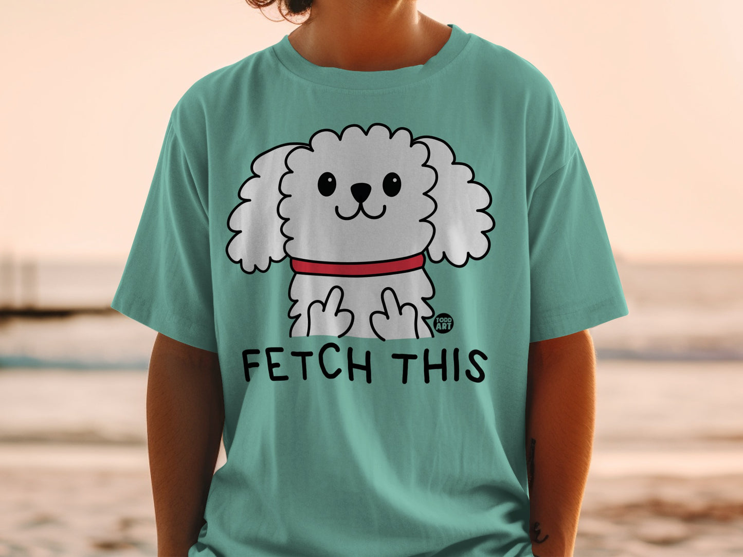 Fetch This Cute Dog Graphic Casual T-Shirt