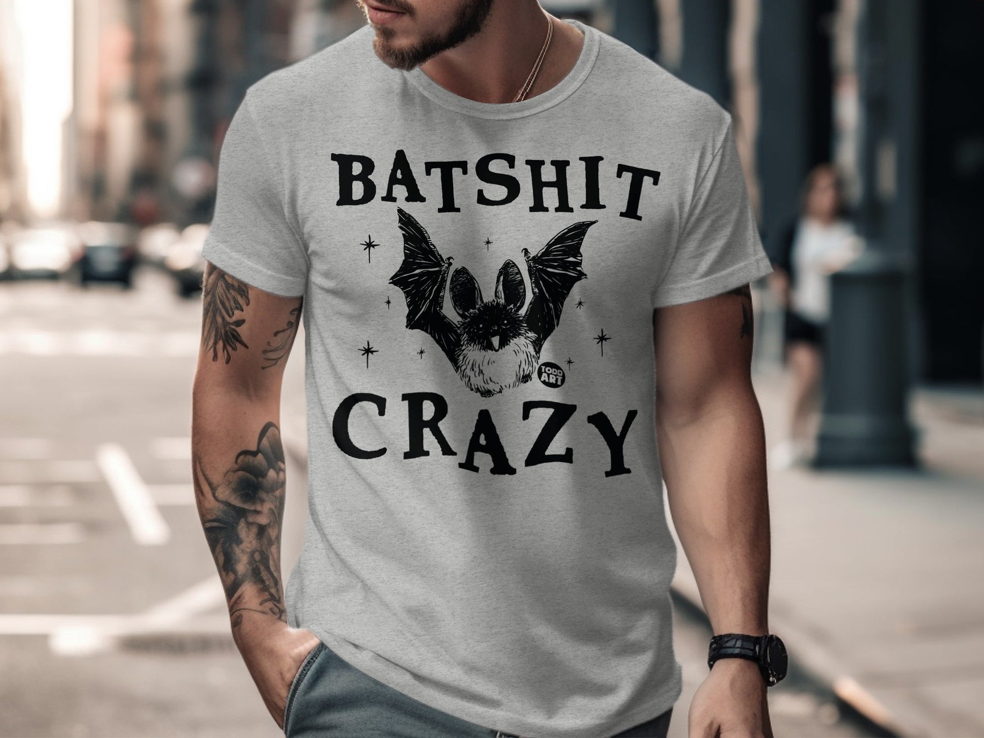 Batshit Crazy T-Shirt with Bold Graphic Design