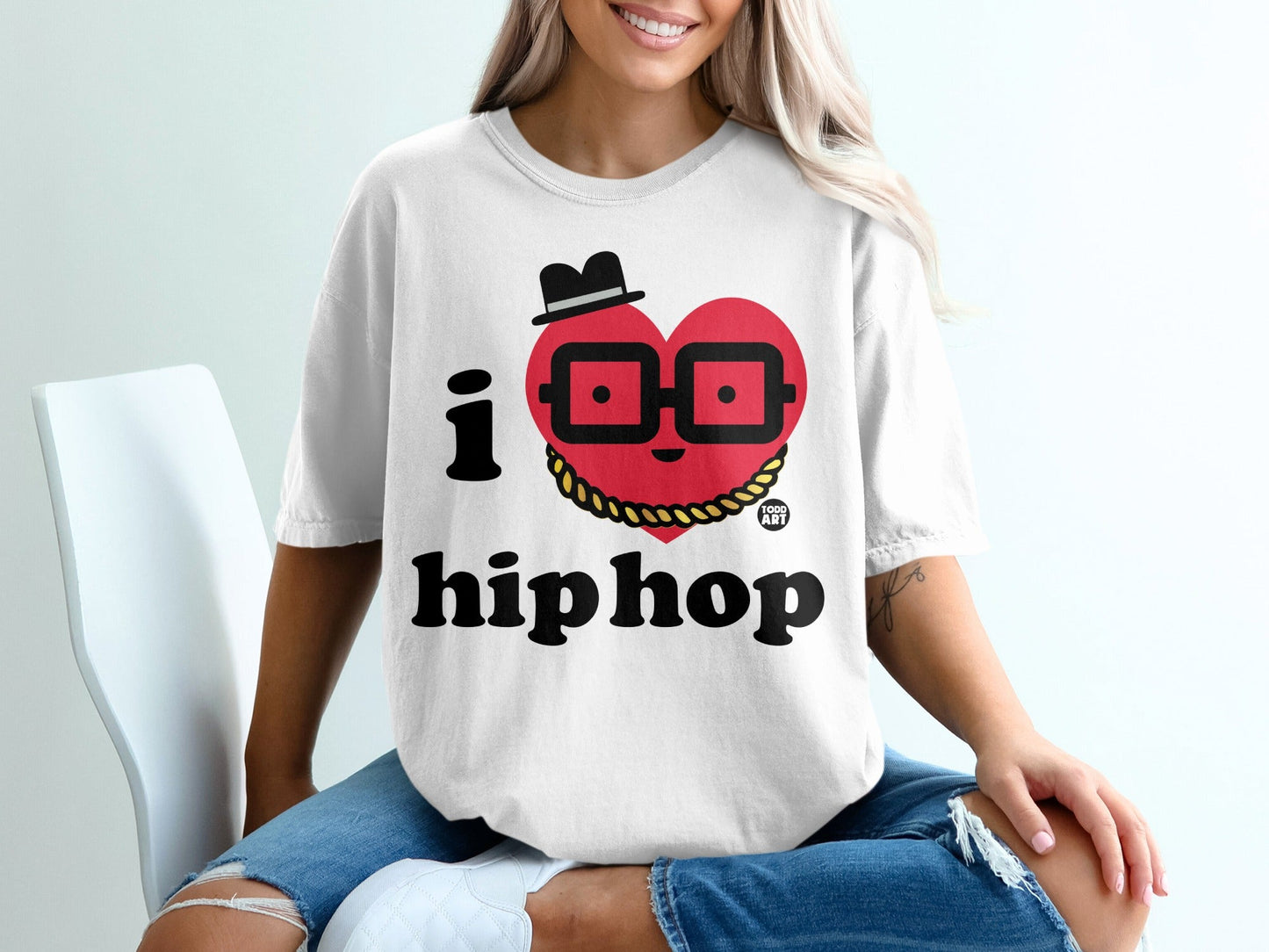 I Heart Hip Hop Graphic T-Shirt Trendy Streetwear