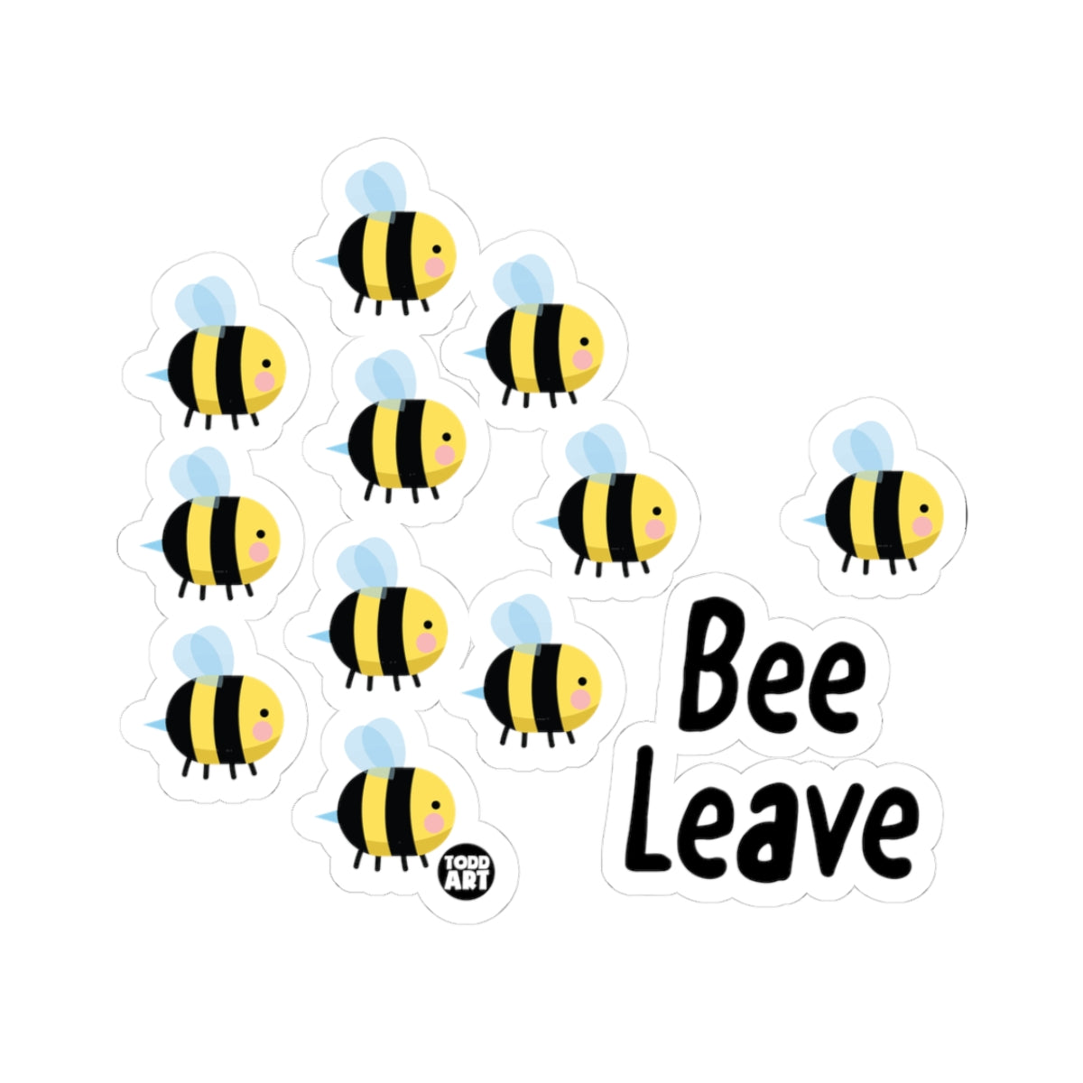 Bee LeaveTodd Art Sticker