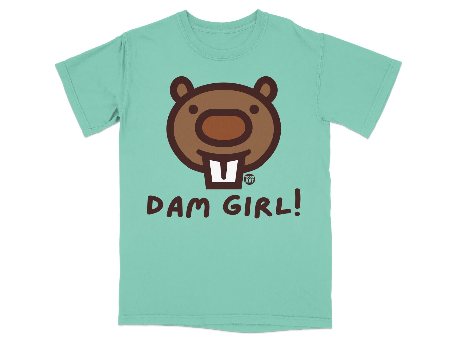 Dam Girl Beaver Graphic Design T-Shirt
