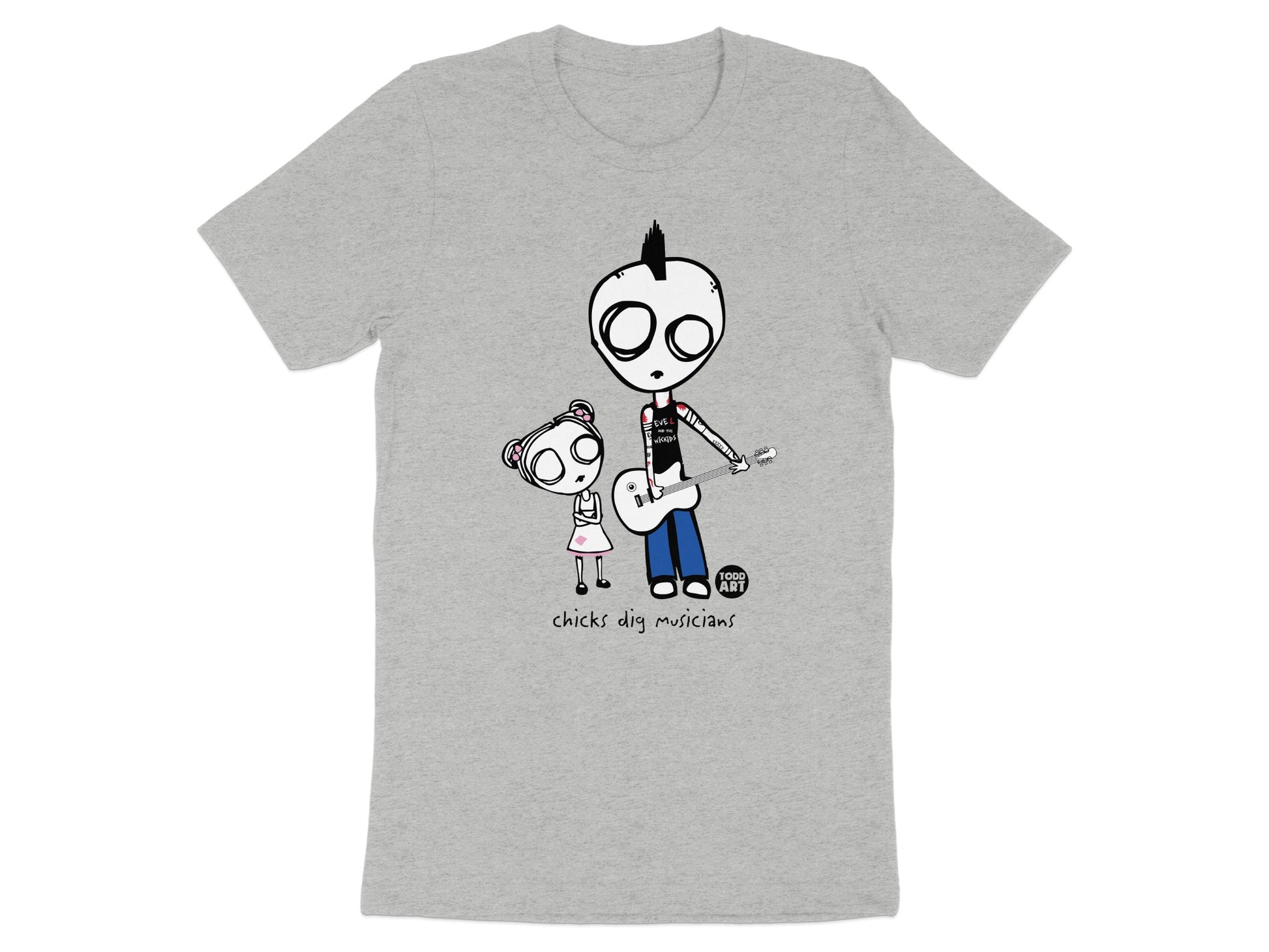 Chicks Dig Musicians Artwork Graphic T-Shirt
