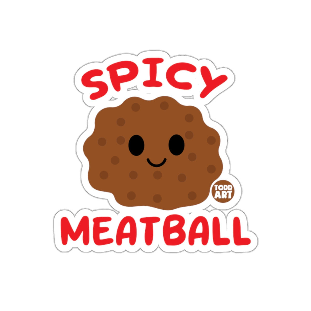 Spicy Meatball Todd Art Cute Food Sticker Product