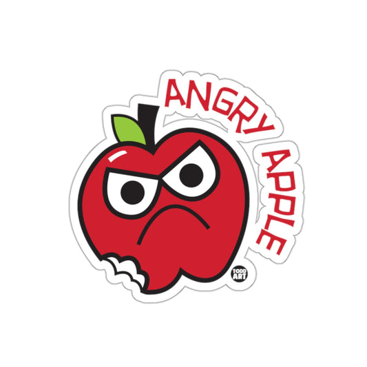 Angry Apple Cartoon Sticker Fun Graphic Decor Accessory