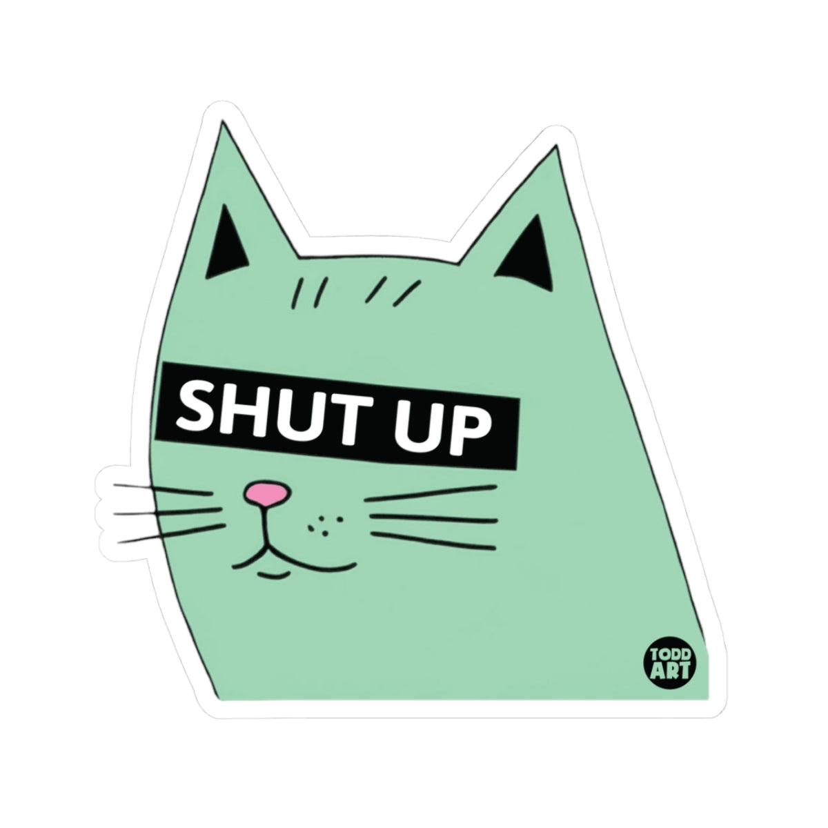 Quiet CatTodd Art Sticker
