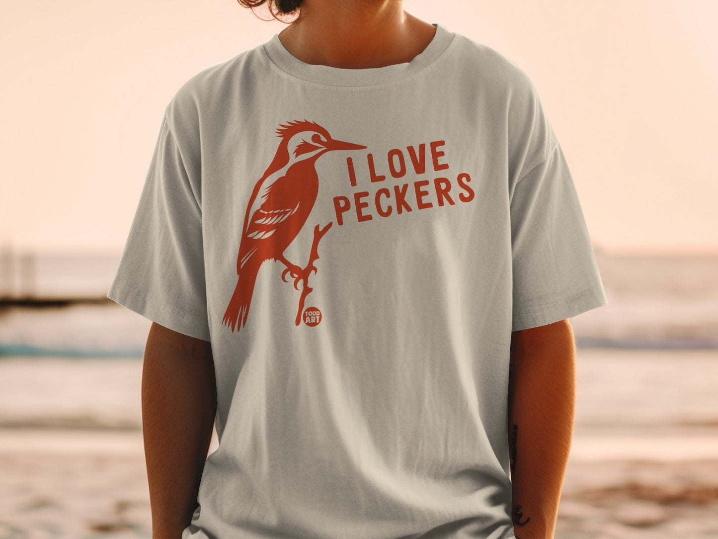 I Love Peckers Woodpecker Graphic T-shirt for Bird Lovers