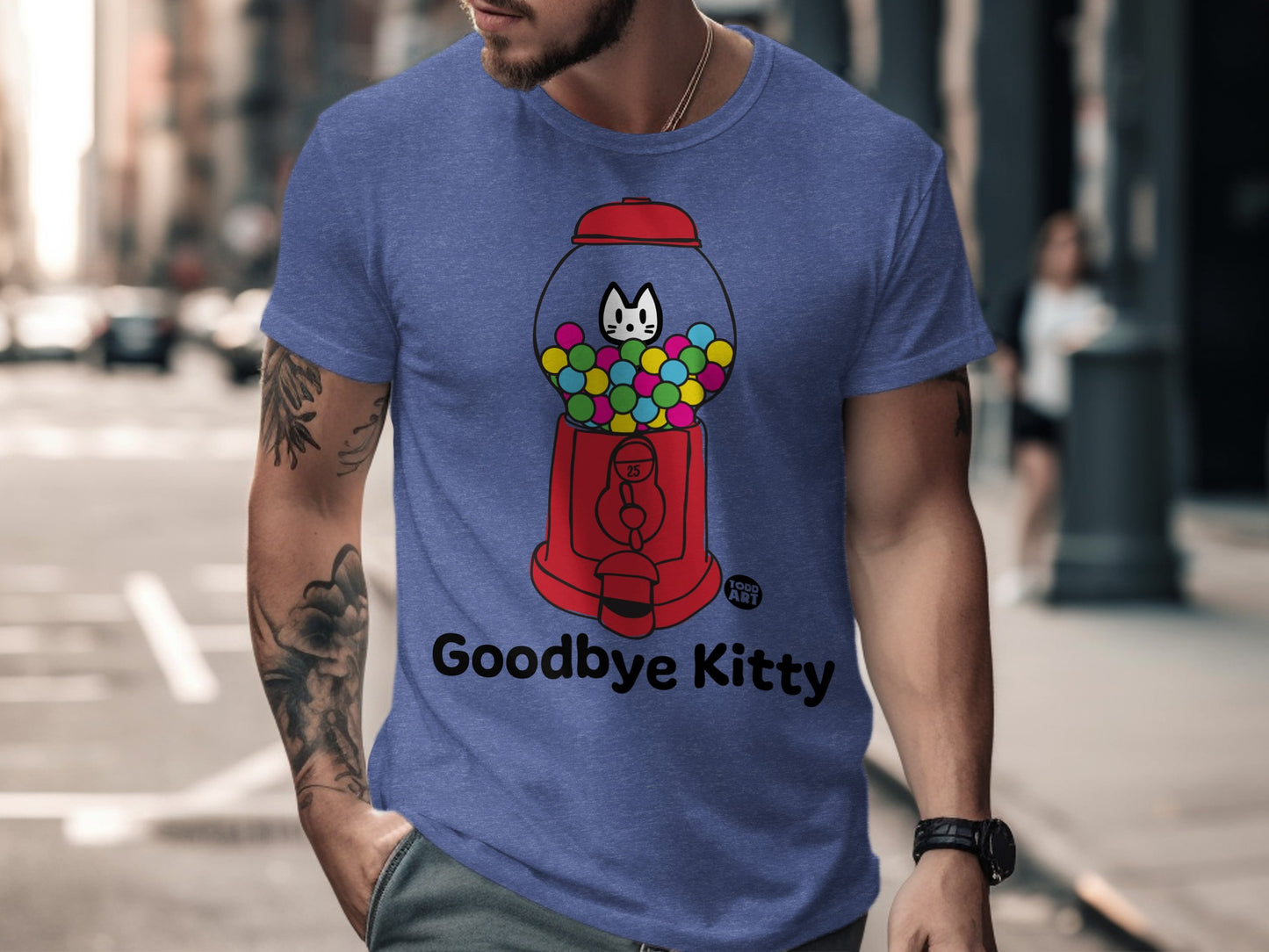 Goodbye Kitty Bubble Gum T-Shirt Design