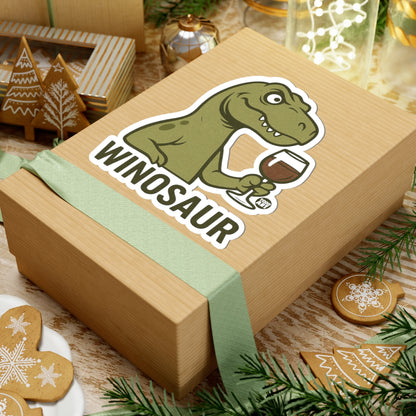 Dinosaur Enjoying WineTodd Art Sticker