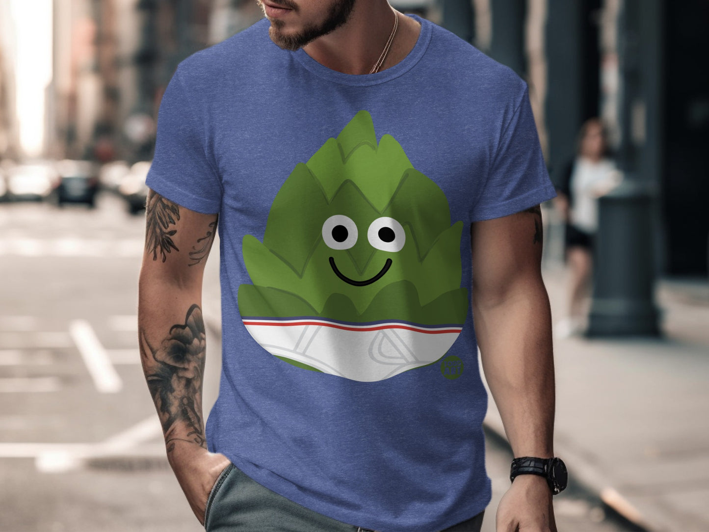 Happy Leaf with Eye Design Graphic T-shirt Product