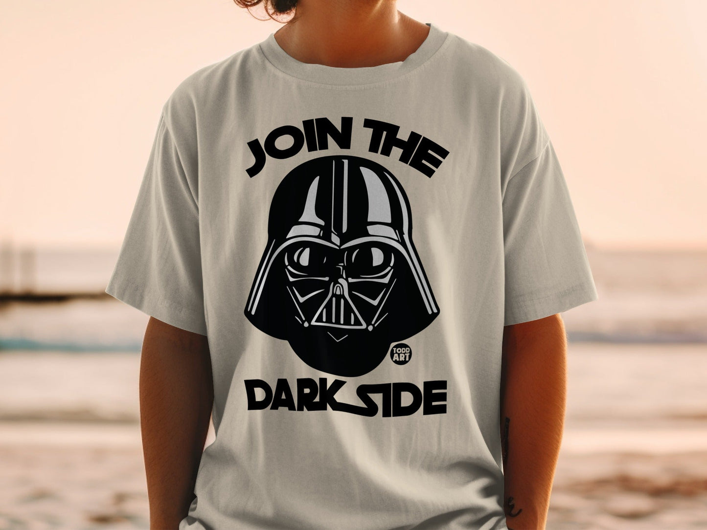 T-shirt with Darth Vader graphic and "Join the Dark Side" text.