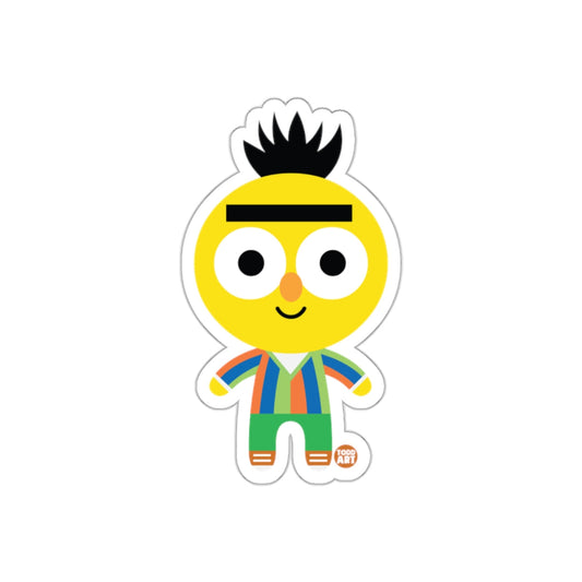 Cute Yellow Character with Striped Outfit Sticker