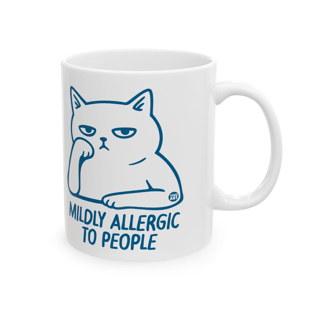 Unimpressed Cat Todd Art Mug