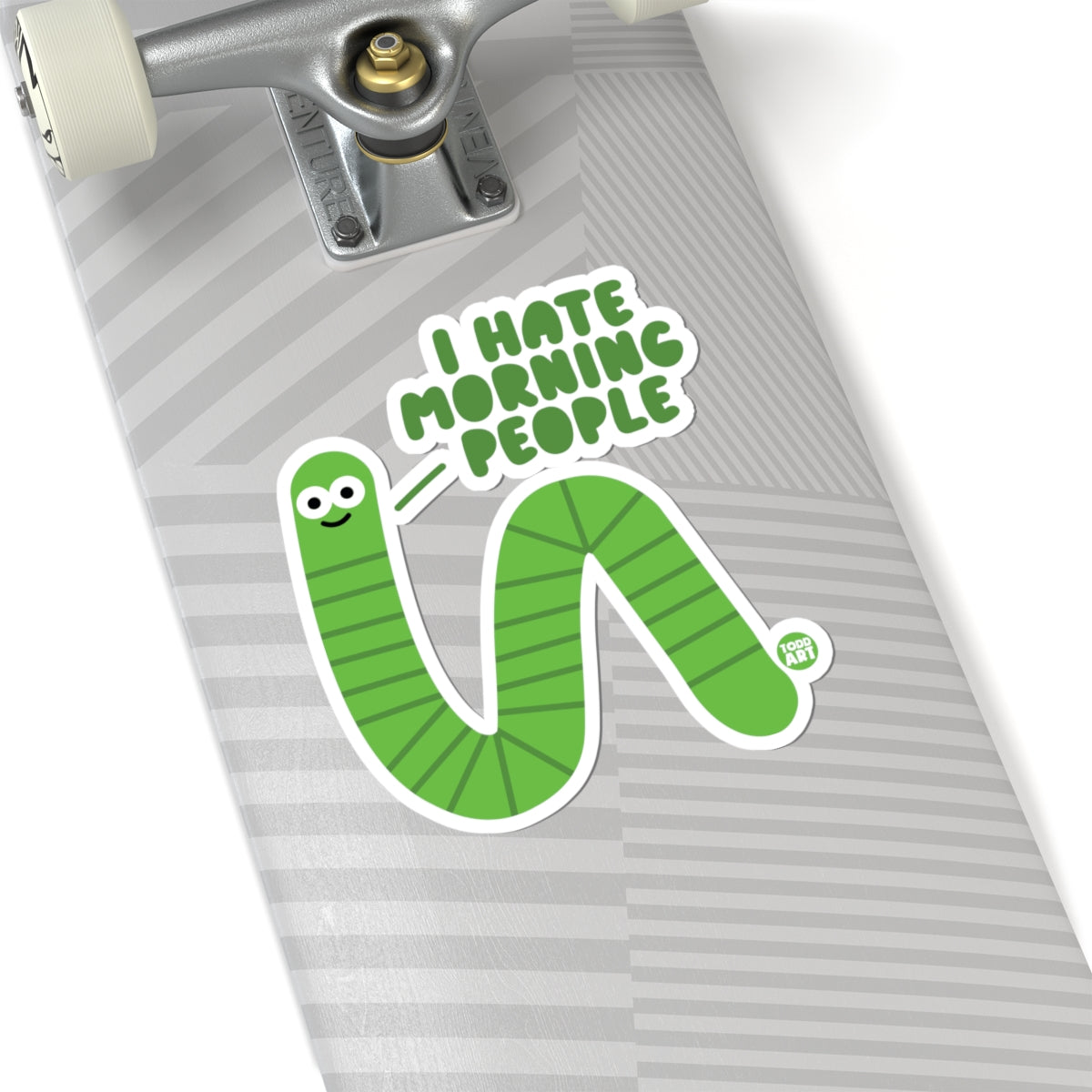 Grumpy WormTodd Art Sticker