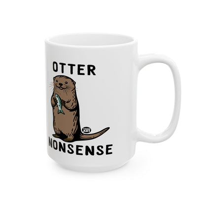 Silly Otter With Fish Todd Art Mug