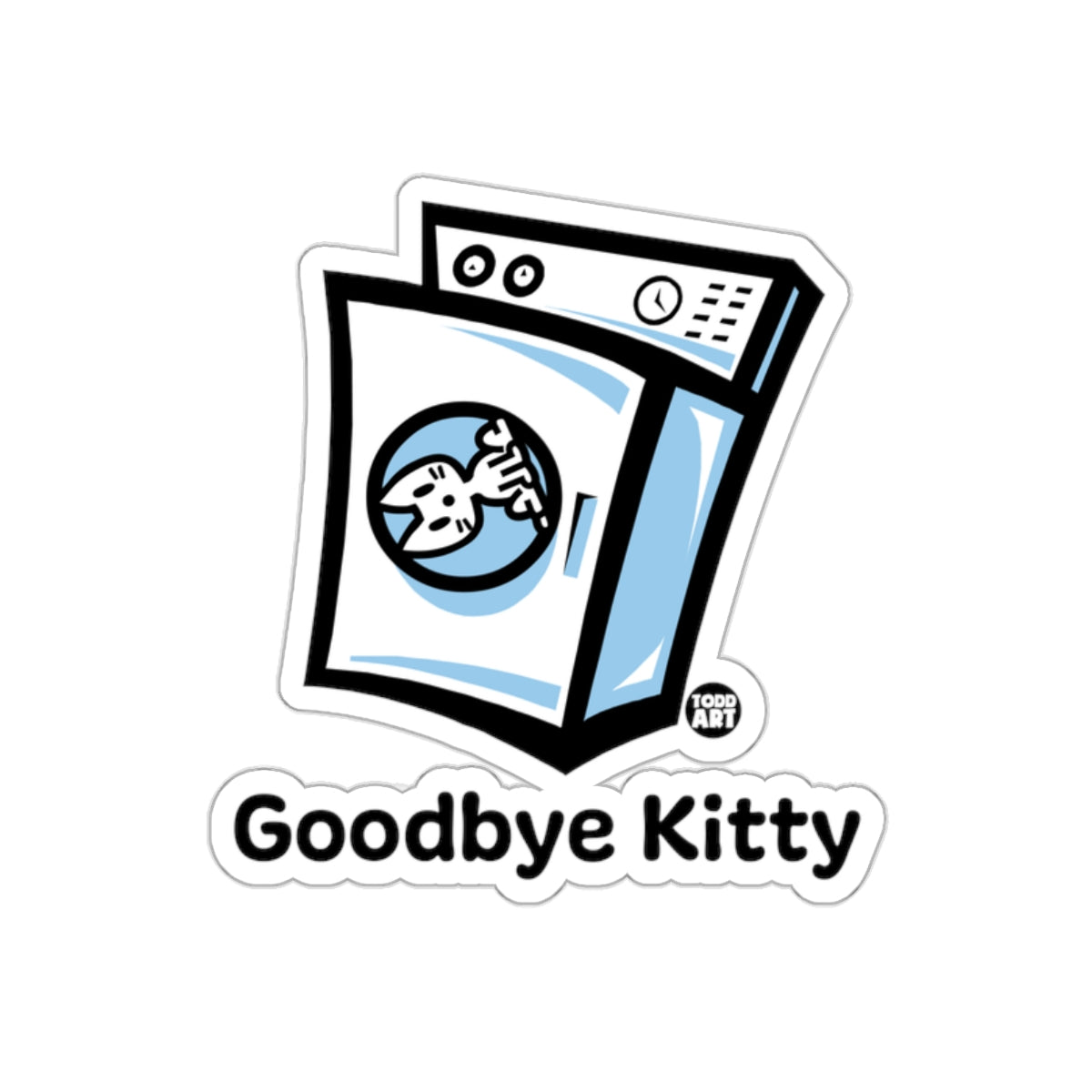 Goodbye Kitty Washing Machine Sticker