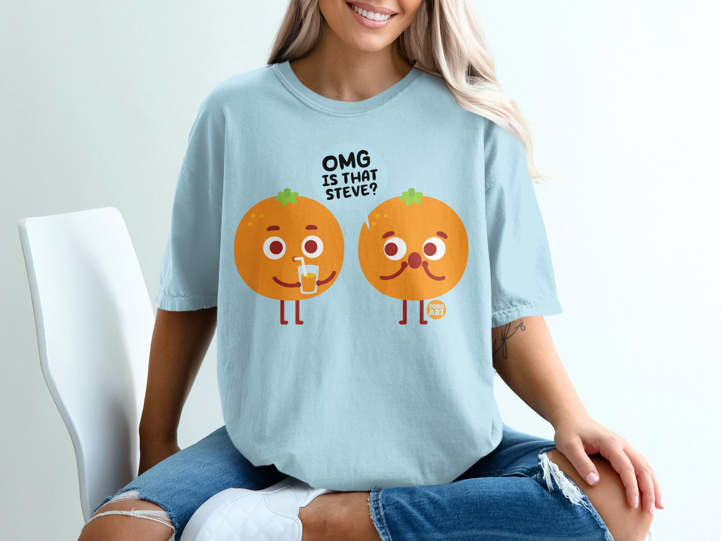 OMG IS THAT STEVE two orange characters design product type