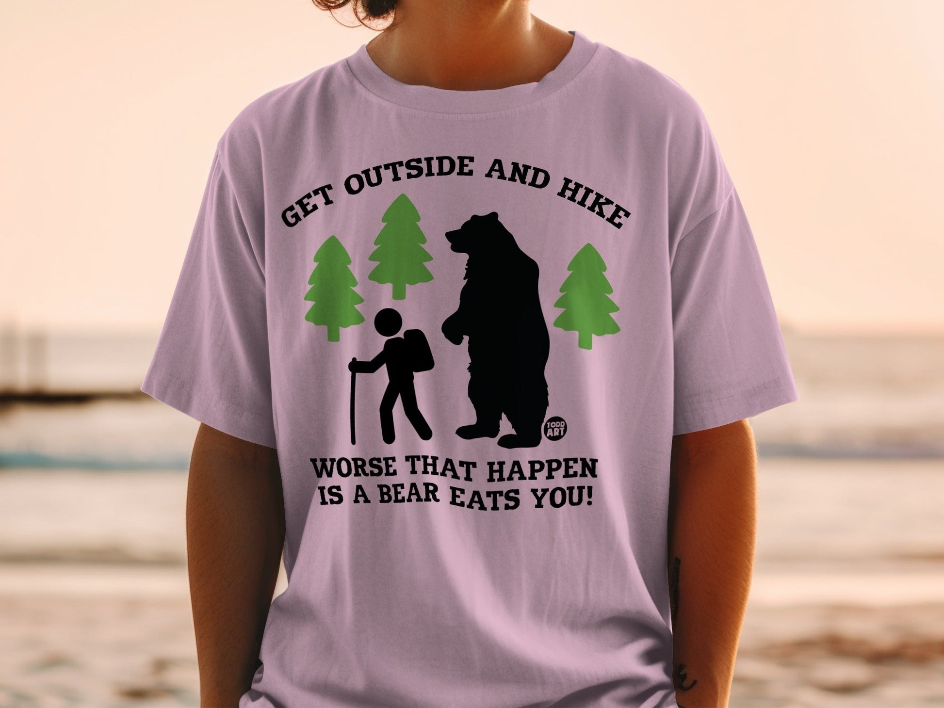 Get Outside and Hike Bear Eats You Graphic T-shirt