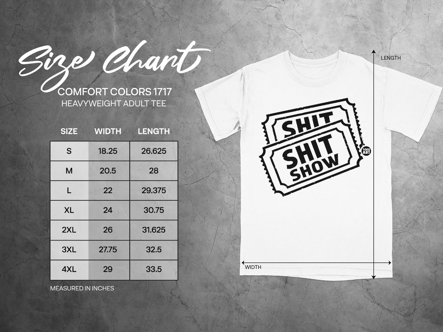 COMFORT COLORS 1717 SHIT SHIT SHOW ADULT TEE product type