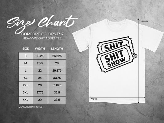 COMFORT COLORS 1717 SHIT SHIT SHOW ADULT TEE product type