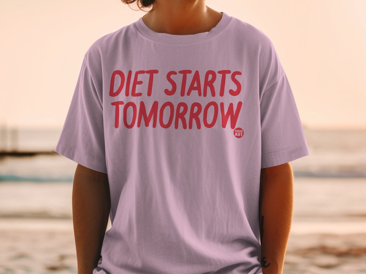 Diet Starts Tomorrow Funny Casual T-Shirt