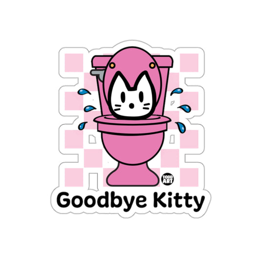 Goodbye Kitty Cartoon Design Fun Sticker