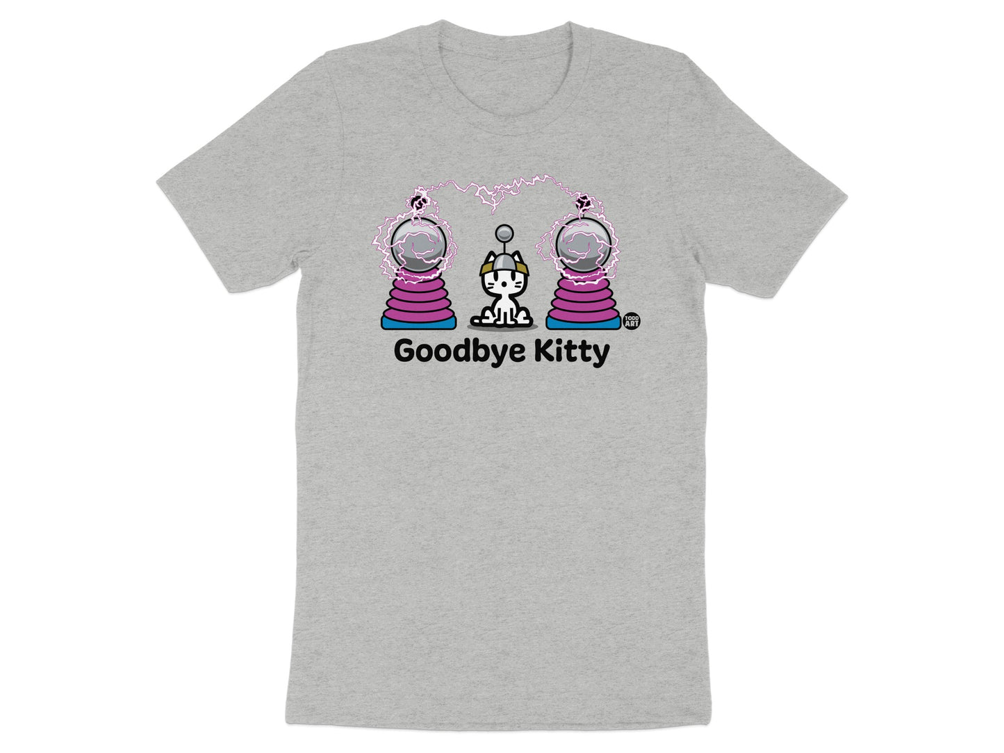 Goodbye Kitty Fun Graphic Design T-shirt