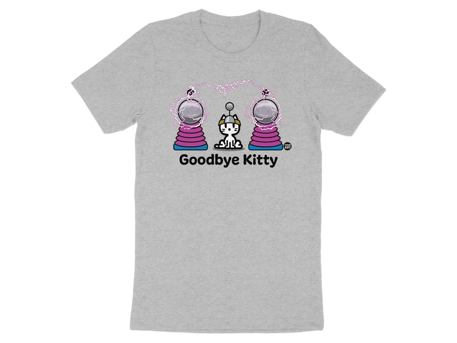 Goodbye Kitty Fun Graphic Design T-shirt