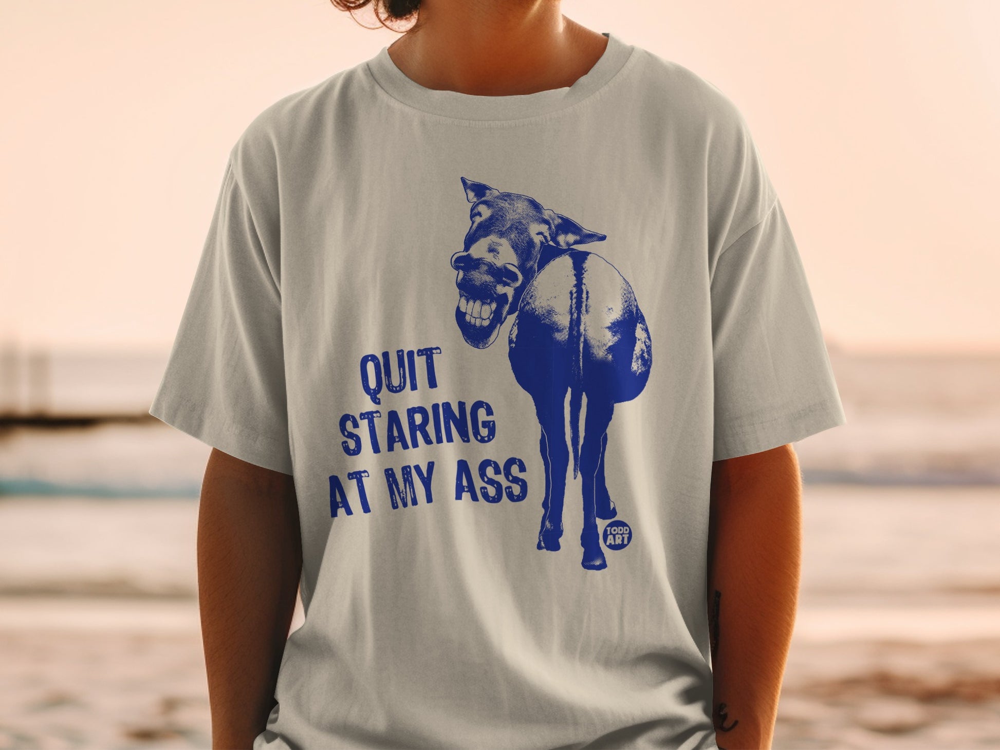 Quit Staring At My Ass Funny Dog T-shirt