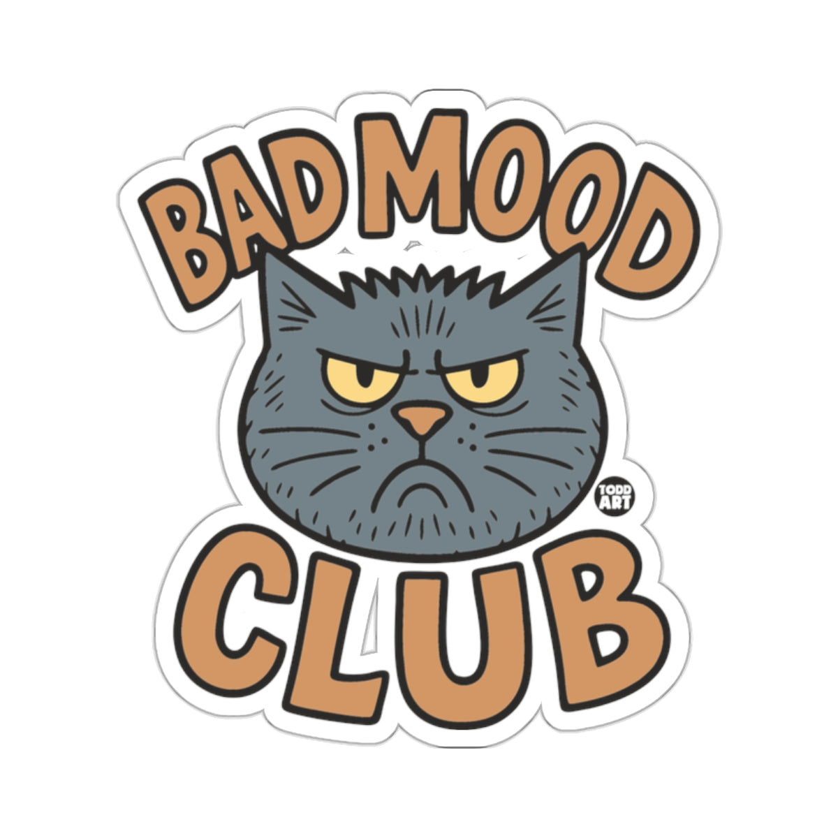 Grumpy Cat BAD MOOD CLUB Attitude Sticker 