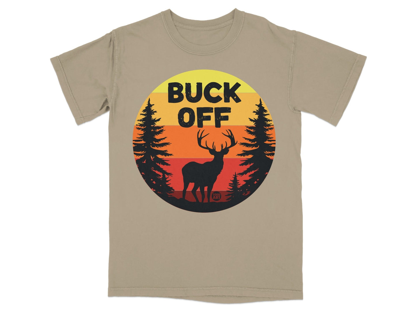 Buck Off Sunset Design Graphic T-Shirt