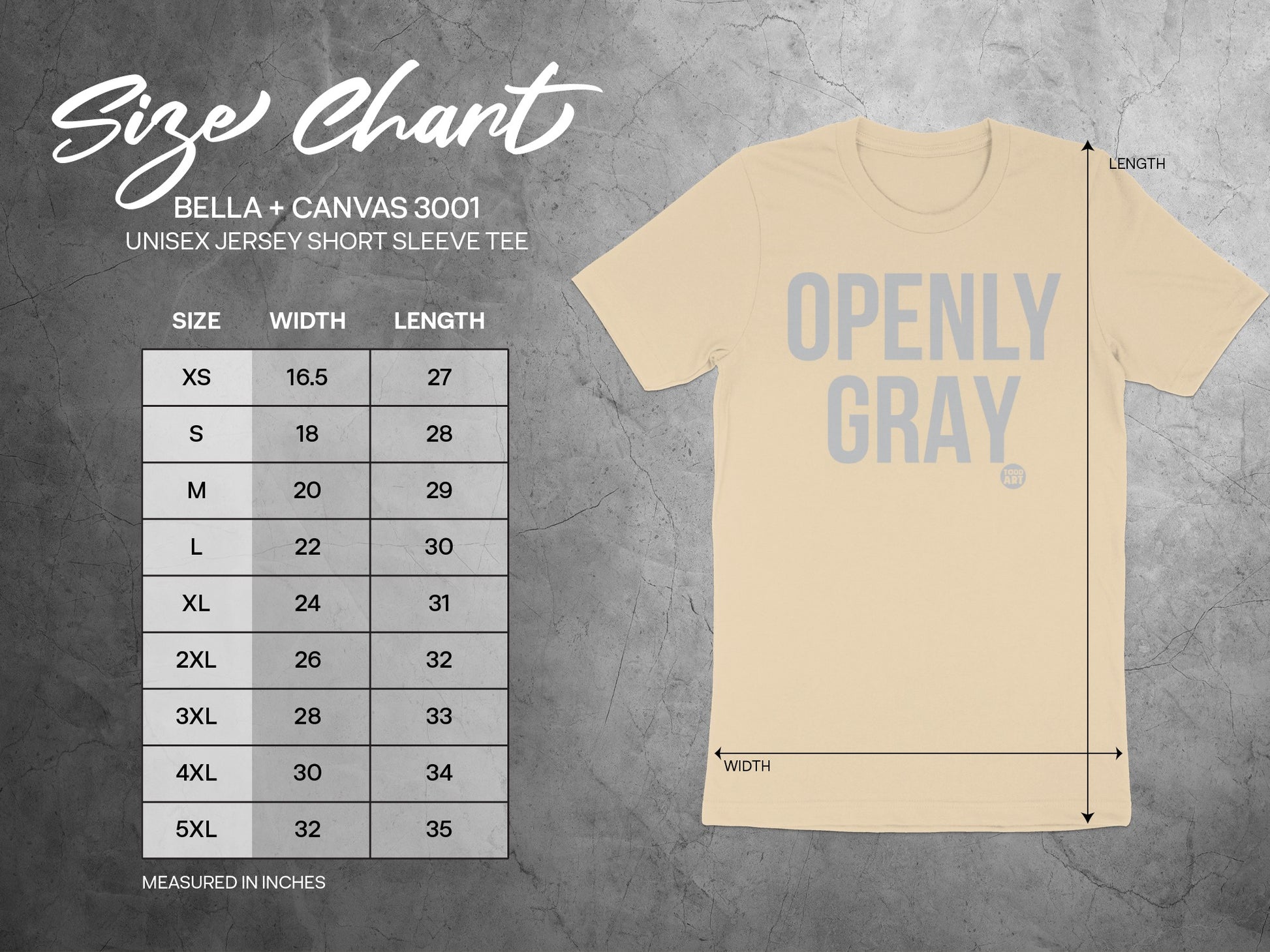 Openly Gray Bella + Canvas 3001 Unisex Short Sleeve Tee