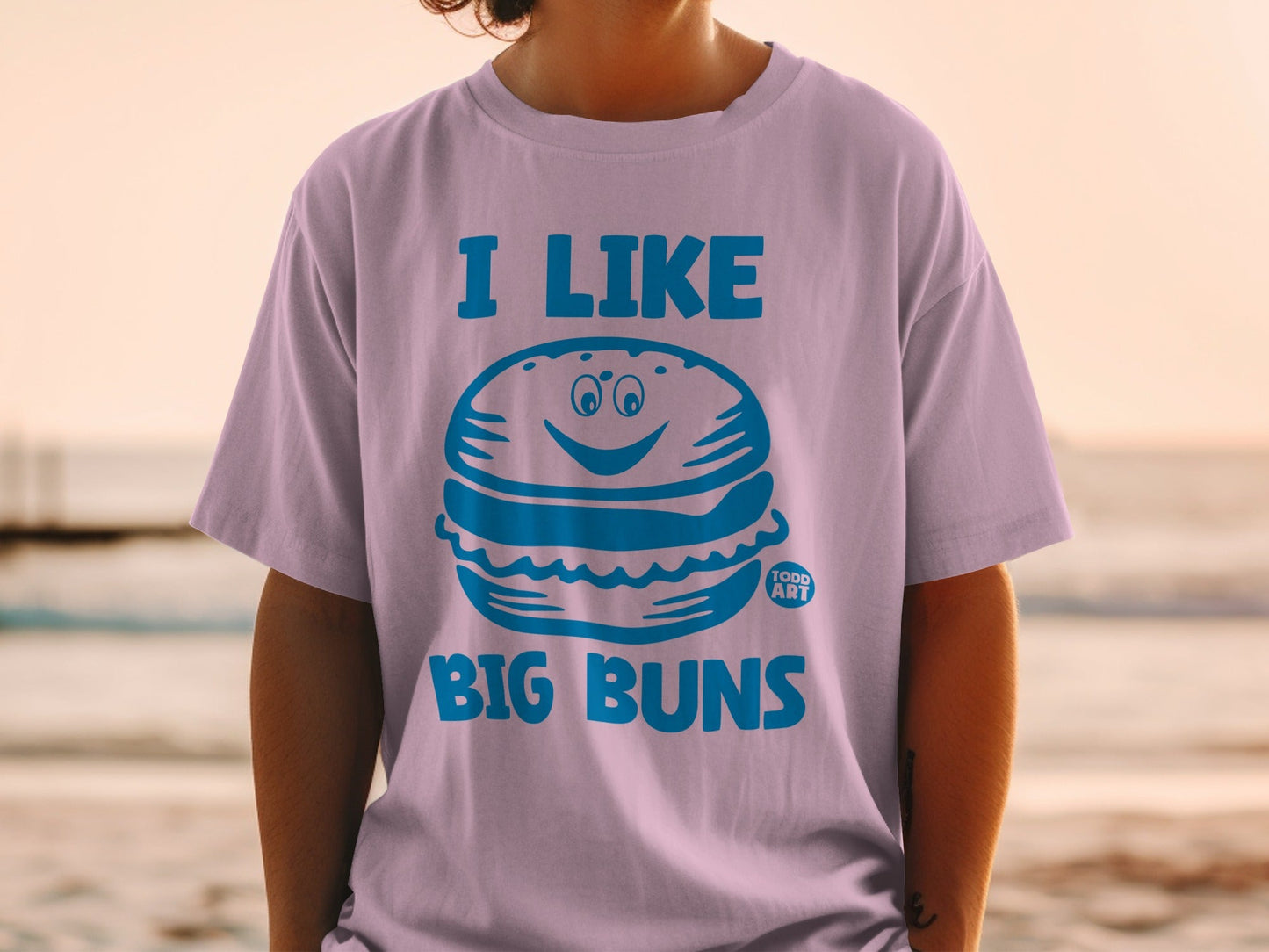 I Like Big Buns Graphic Funny Burger Shirt