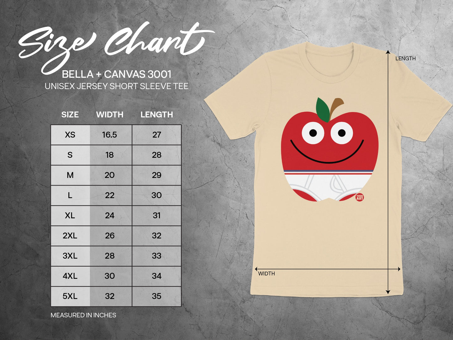 Fun Cartoon Apple Unisex Jersey Short Sleeve Tee