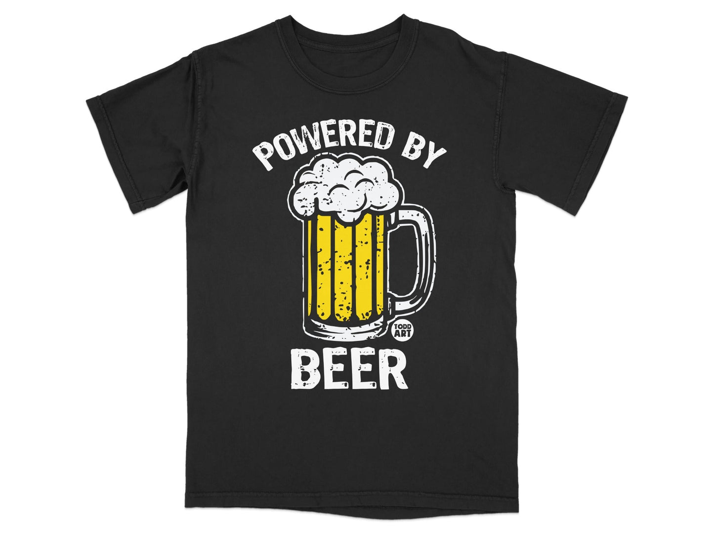 Powered by Beer Graphic T-Shirt for Beer Lovers
