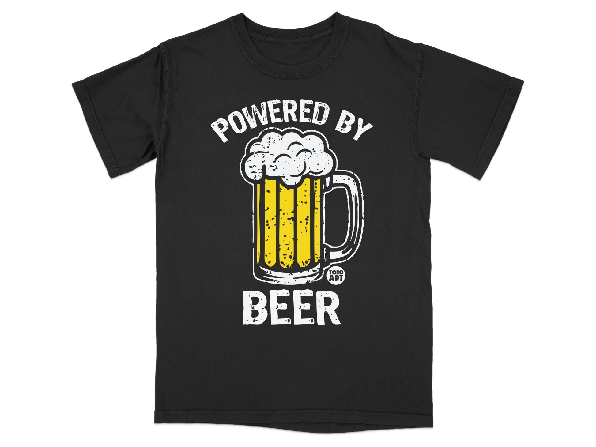 Powered by Beer Graphic T-Shirt for Beer Lovers