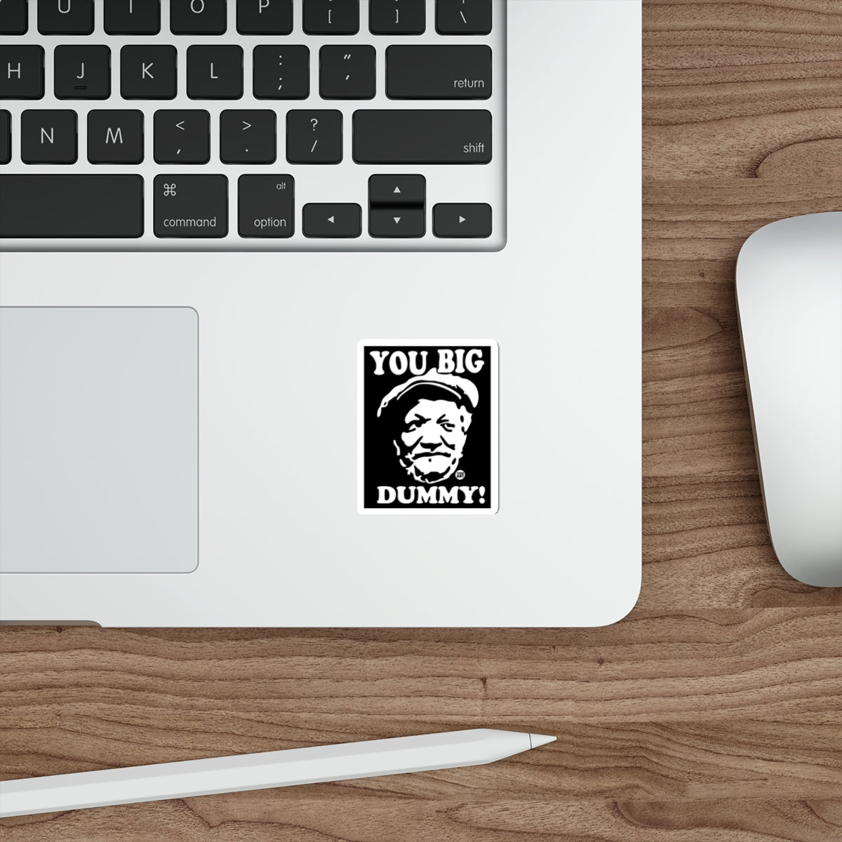 Bold Funny Retro Man Character YOU BIG DUMMY! sticker
