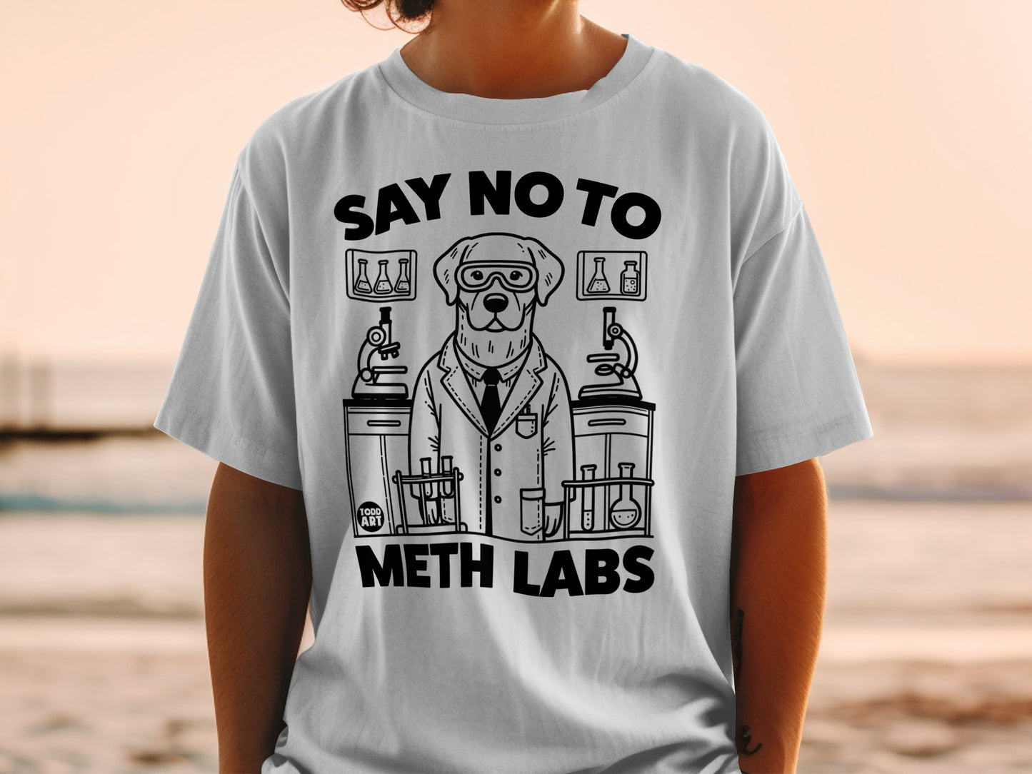 Say No To Meth Labs Funny Science Graphic Shirt