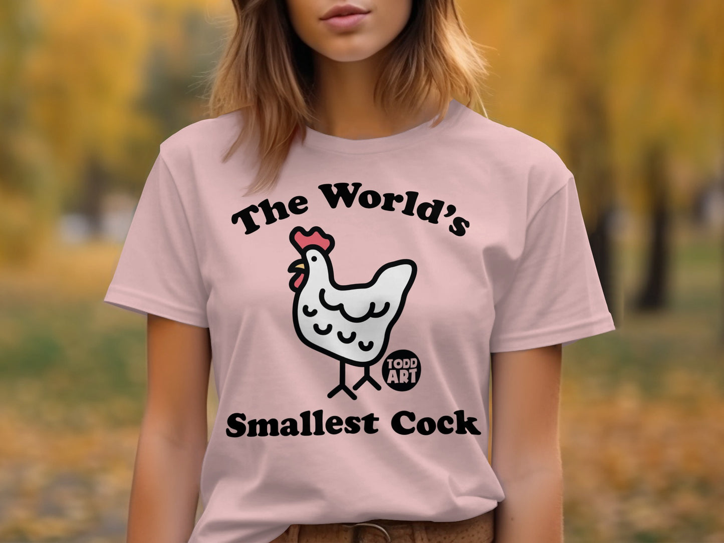 The World's Smallest Cock Funny Chicken T-Shirt