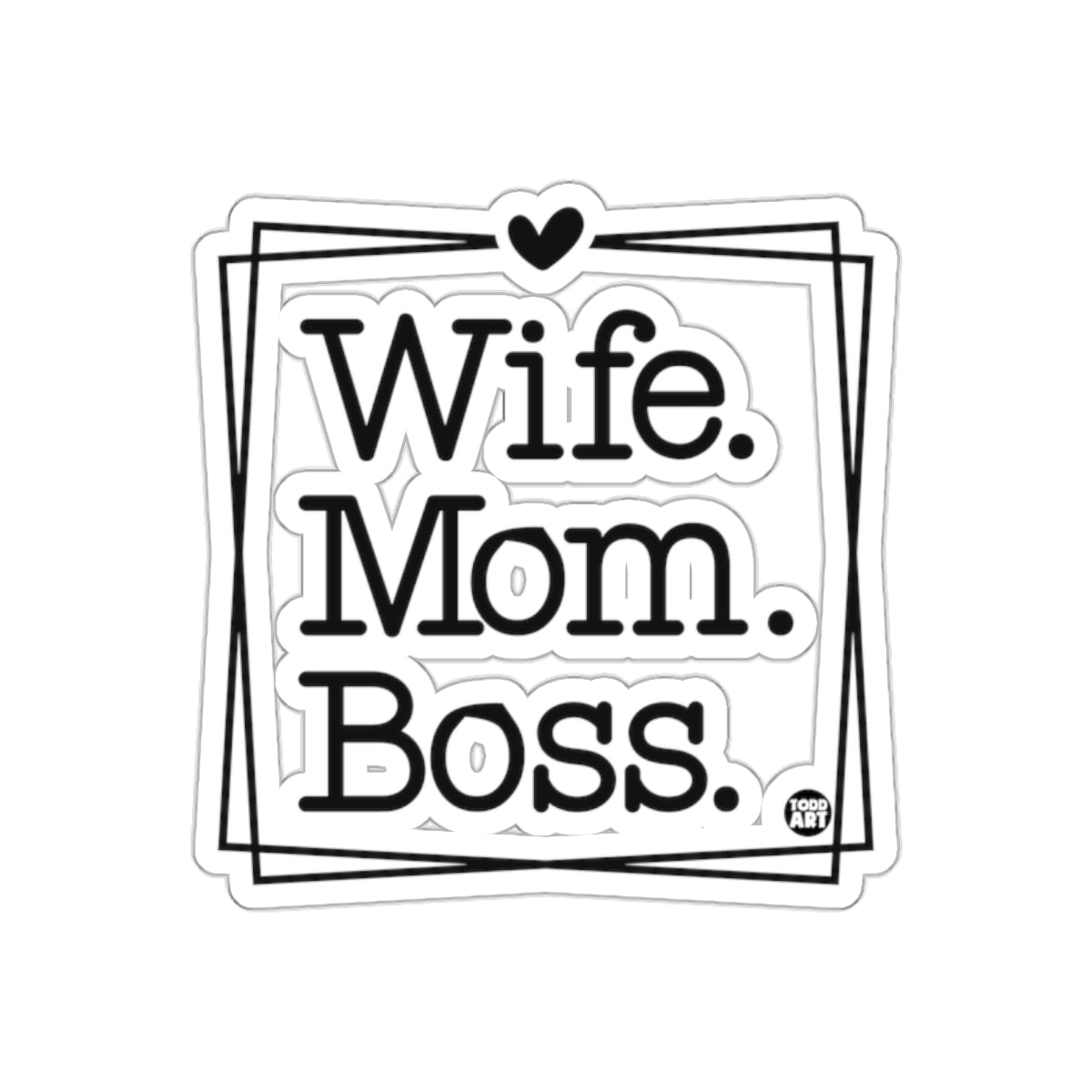 Wife Mom Boss Motivational Sticker Decal Accessory