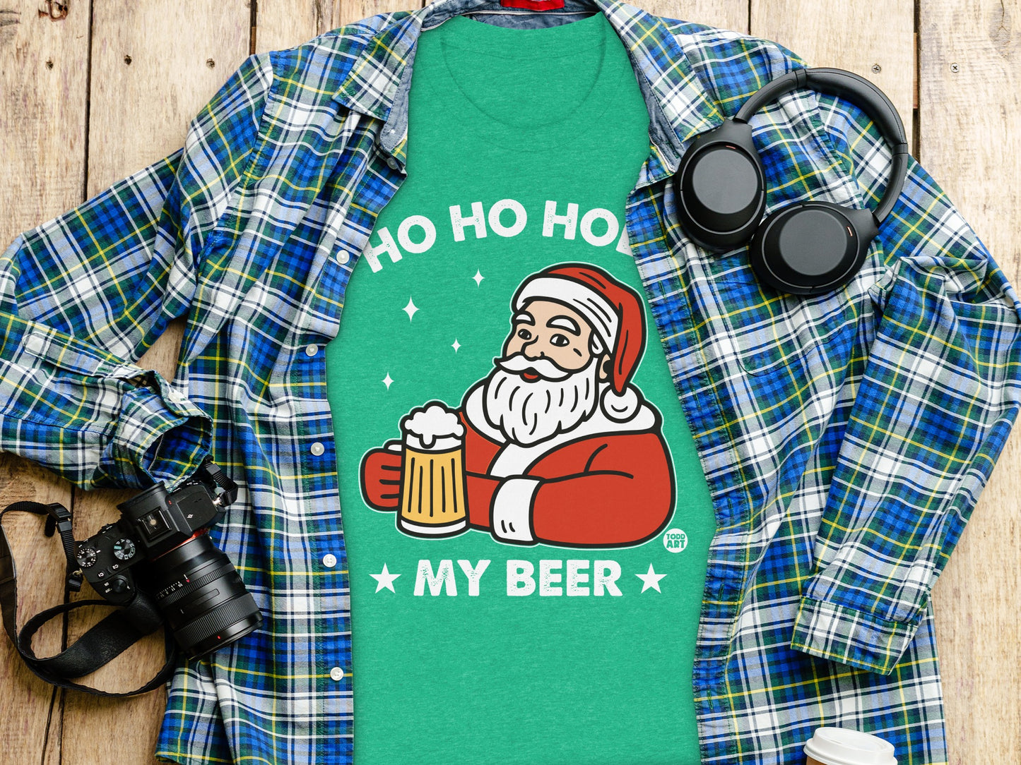 Ho Ho Ho My Beer Santa Claus Holiday T-shirt