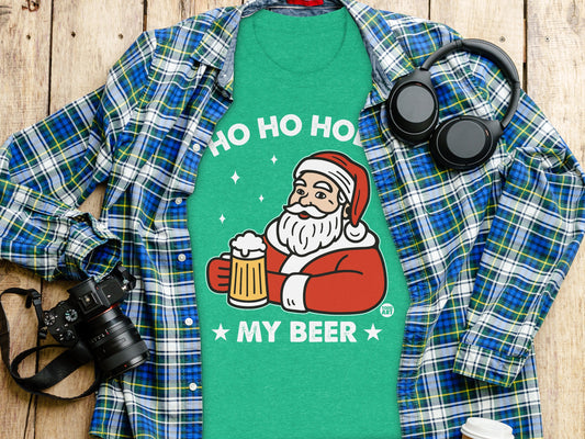 Ho Ho Ho My Beer Santa Claus Holiday T-shirt