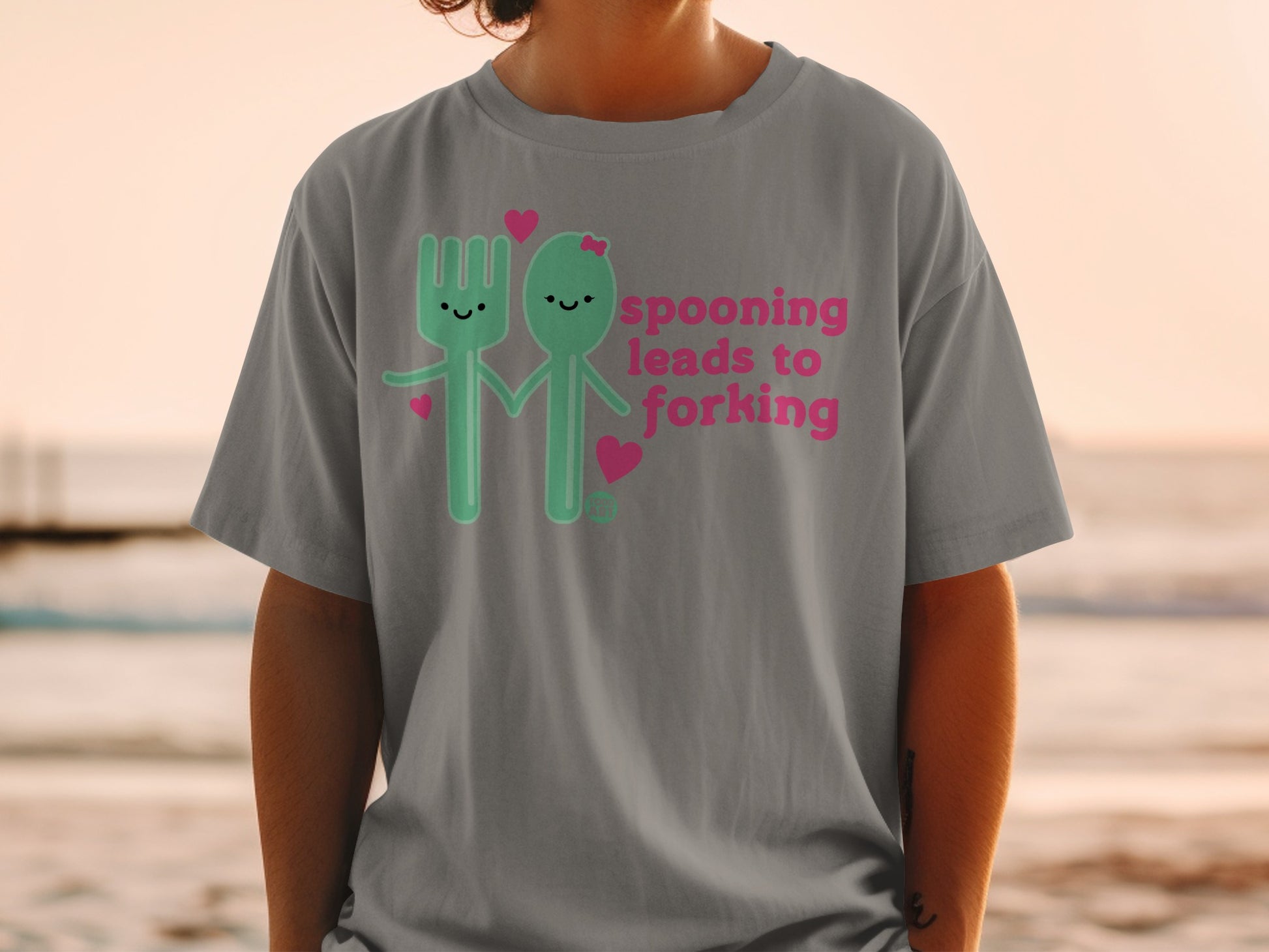 Funny Spoon Fork Love Spooning Leads To Forking T-Shirt product type