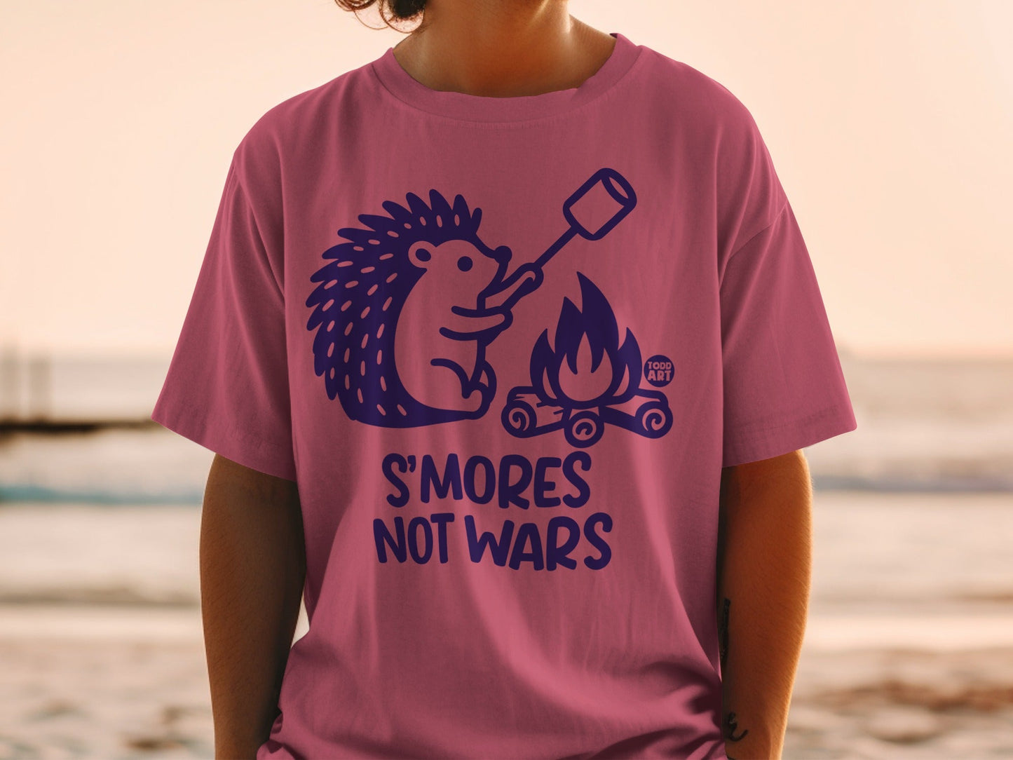 S'mores Not Wars Hedgehog by Campfire T-Shirt