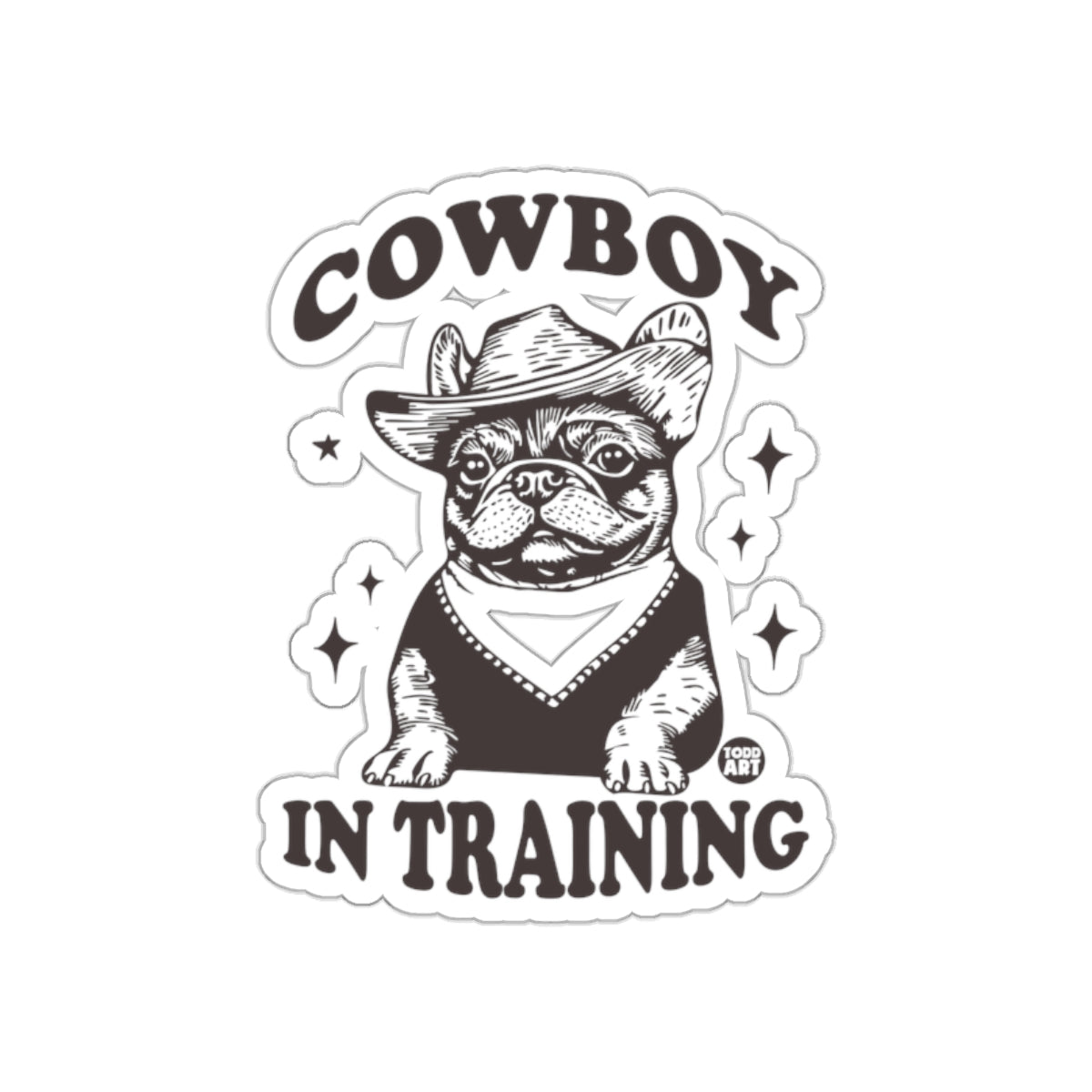 Cowboy In Training French Bulldog Art Print