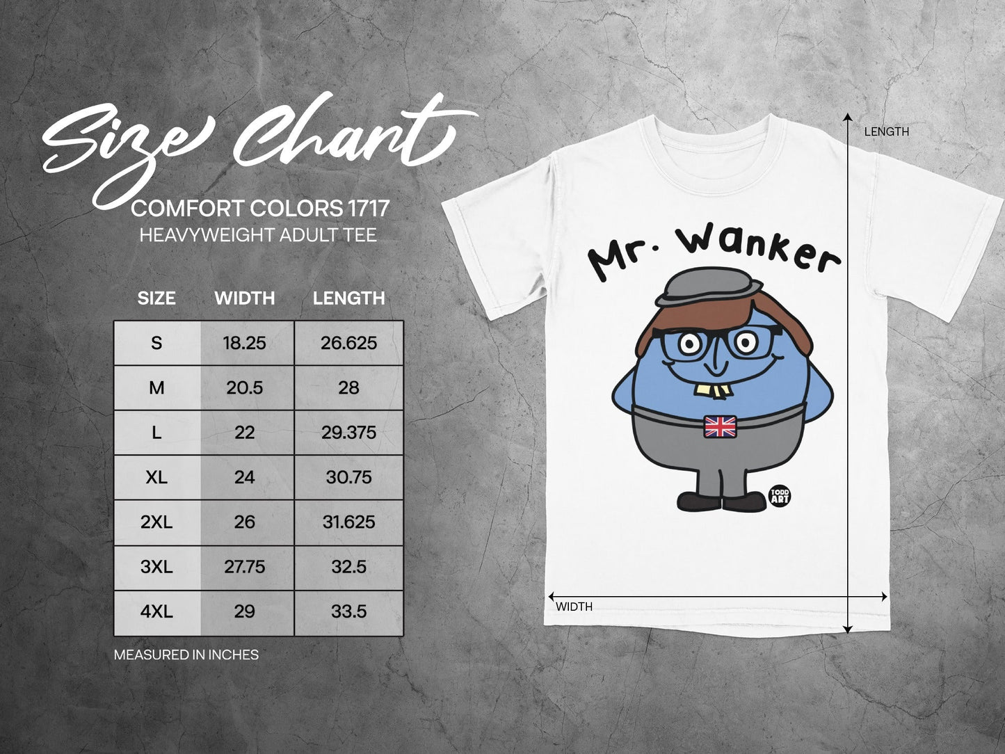 Mr. Wanker Graphic Tee with Cute Cartoon Design T-shirt