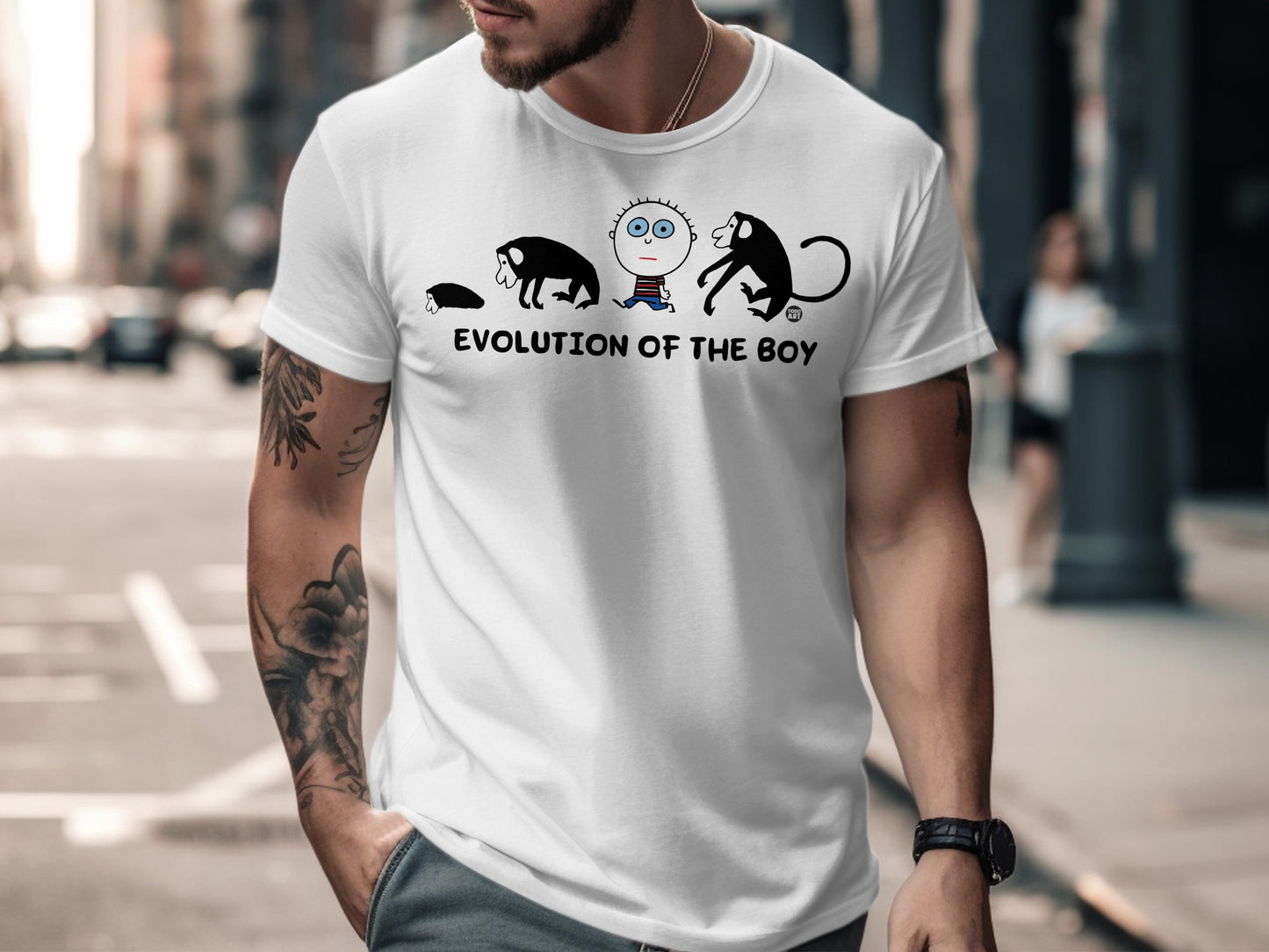 Evolution Of The Boy Graphic Tee Shirt Product