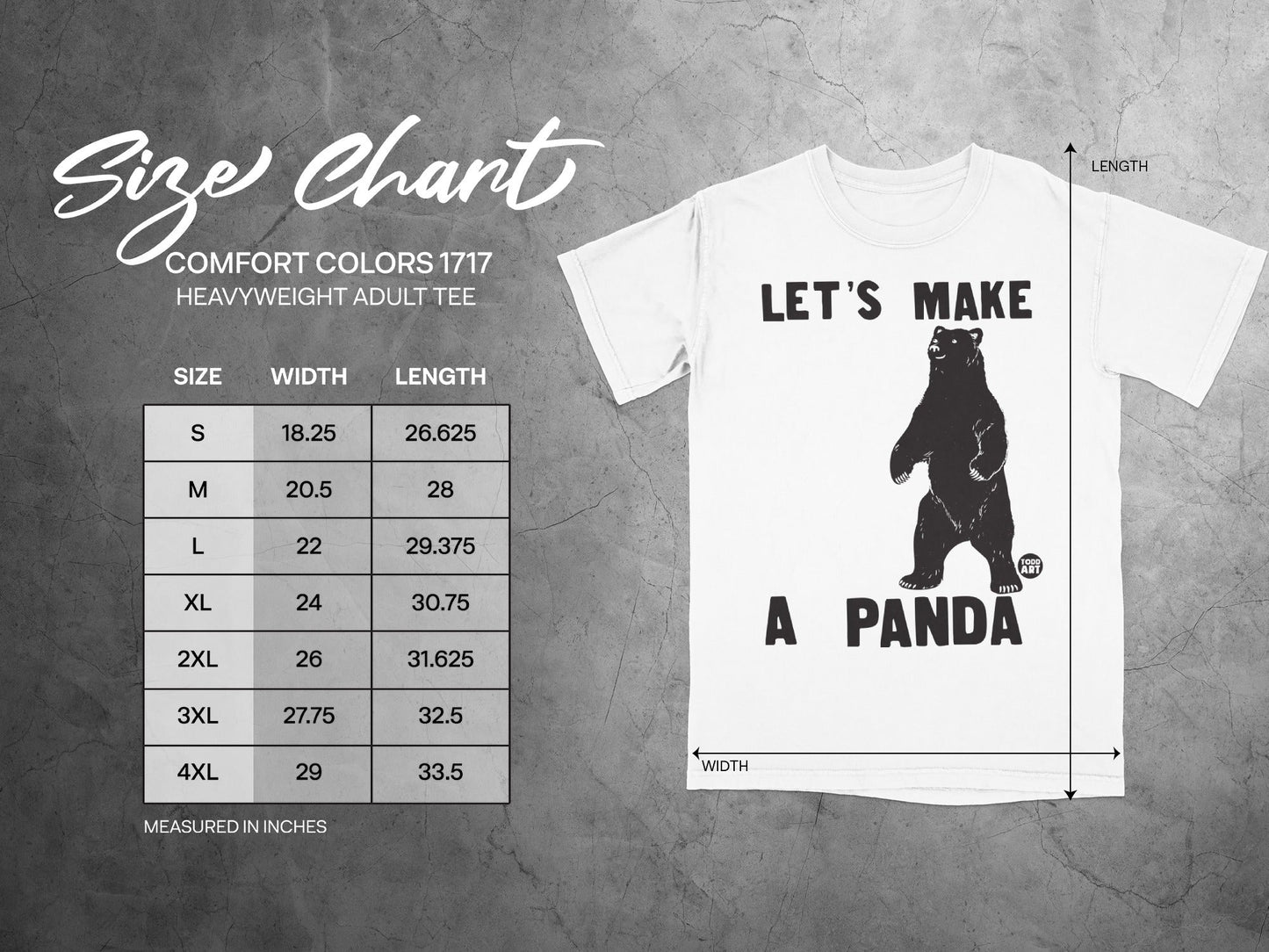 LET'S MAKE A PANDA Comfort Colors 1717 Tee