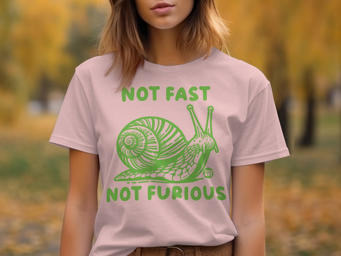 Not Fast Not Furious Snail Graphic T-shirt