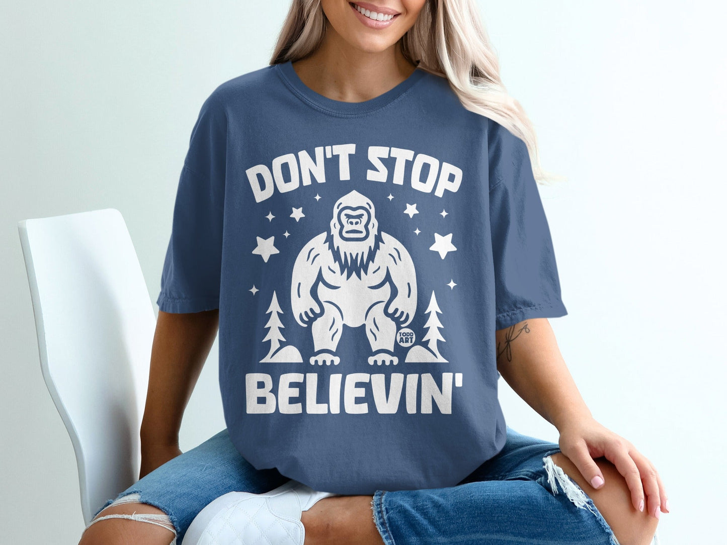 Don't Stop Believin' Yeti Graphic T-Shirt
